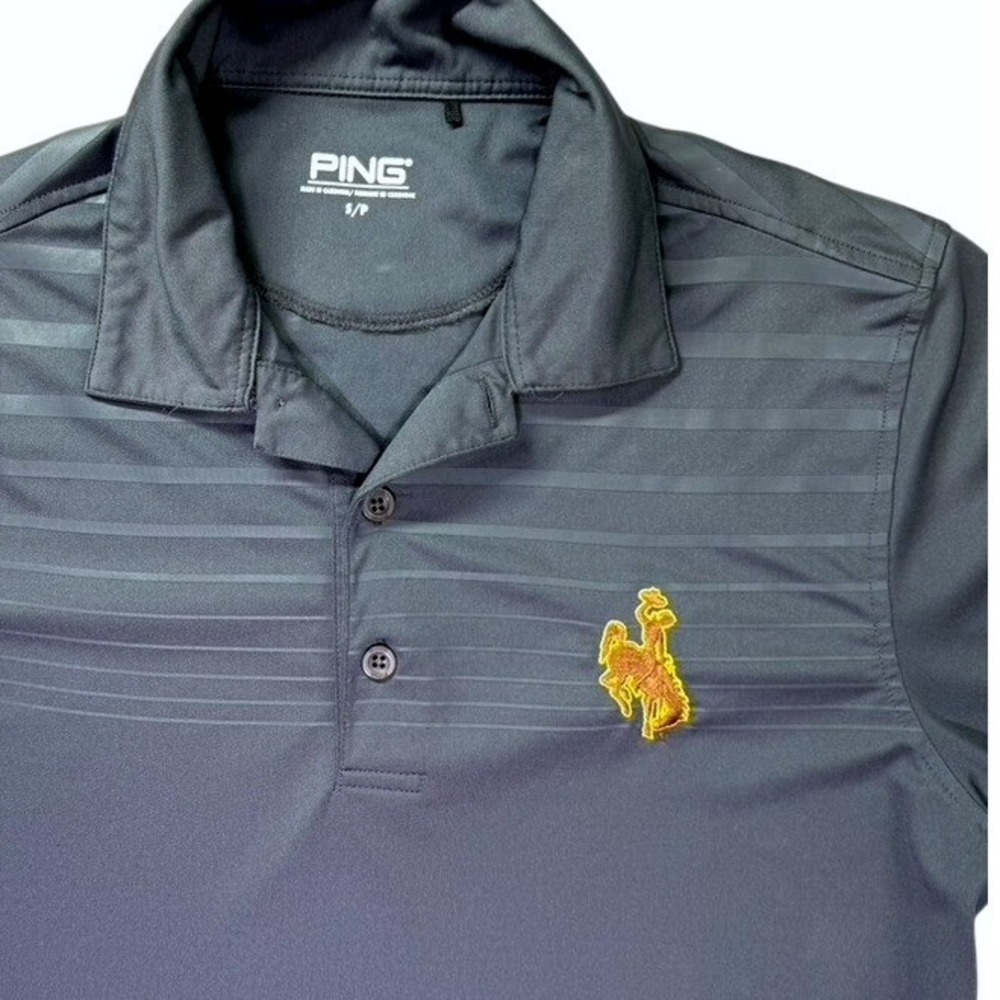 Ping UW‎ Wyoming Cowboys Golf Polo Shirt Men S Sensorcool Gray Embroidered